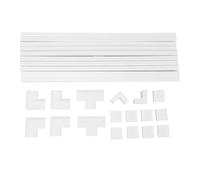 Hyuduo Kit de Cache-Cordons, Lot de 10, Chemin de Câbles Autocollant, Cache-Fil en PVC Ignifuge avec Ruban Adhésif Double Face pour Cordons de Montage Mural TV, câbles à Peindre