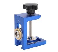 Hyuduo Kit de Gabarit de Trou de Poche, Ensemble de Gabarits de Perçage de Chevilles en Alliage d'aluminium avec Guide de Perçage Réglable et Pince pour les Projets de Menuiserie de Porte d'armoire