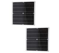 Hyuduo Kit de Panneau Solaire Portable 25W, Contrôleur 20V 60A | Module PV monocristallin, double sortie USB, alimentation de secours pour Camping, voyage de randonnée en plein air