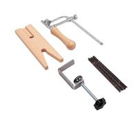 Hyuduo Kit de Scie de Bijoutier avec Cadre Ajustable et 144 Lames | Cadre en Acier, Manche en Bois, Conception en Forme de U, pour la Fabrication de Bijoux, la Coupe de Cire, le Travail des