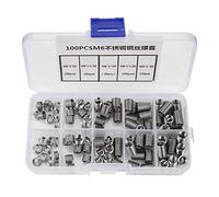 Hyuduo Kit de Vis à Fil enroulé Hélicoïdal en Acier Inoxydable à Insert fileté M6, 100 Pièces d'inserts de Réparation de Filetage M6x1 pour Pièces en Aluminium et Démontage Fréquent