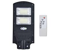 Hyuduo Lampaire Solaire à LED 500 W, 234 LED, Haute luminosité, Contrôle, Détection de Lumière à Distance, Coque ABS IP65, pour Pelouse, Jardin, Parc, Allée Extérieure