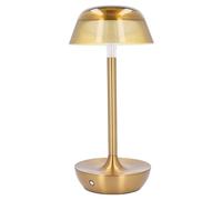 Hyuduo Lampe de Bureau Dorée sans Fil, Contrôle Tactile Rechargeable, 3 Couleurs, intensité Variable, Alimentée par Batterie, Durée de 48 Heures, Convient aux de Chambres à Coucher