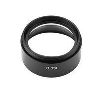 Hyuduo Lentille d'objectif Auxiliaire de Microscope Stéréo 0,7X KP-0.7X Lentille en Verre en Alliage d'aluminium Métallique Double Grossissement Support 48 Mm pour Microscopes Stéréo