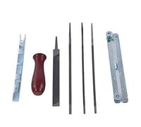 Hyuduo Lime d'affûtage de Tronçonneuse, Ensemble d'outils en Acier allié pour la Menuiserie et l'usage Domestique avec 8 Pièces pour Un Entretien Efficace