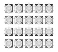 Hyuduo Lot de 20 Interrupteurs à Bouton-poussoir Tactile, Interrupteur momentané LED avec Matériau Résistant aux Hautes Températures, pour Téléviseurs, Ordinateurs et Appareils (WHITE)