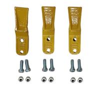 Hyuduo Lot de 3 Dents de Godet D'excavatrice, Vis Forgées en Acier au Carbone de Remplacement pour Pelle Rétro Compacte Série 23 230, Dent de Godet Robuste pour Mini-pelle, Tranchée et