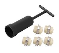Hyuduo Lot de 5 Supports de Lampe en Céramique G9 Résistant à la Température en Alliage de Zinc avec Outil de Retrait de Bague de Douille, Douille de Support de Lampe pour Ampoules LED à