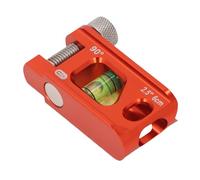 Hyuduo Mini Règle de Niveau Magnétique, Outil Compact en Fonte d'aluminium avec Aimant de Terre Rare pour les Travaux de Plomberie et d'électricité, Conception de Pince à Bouton Pratique, 2,5 Pouces