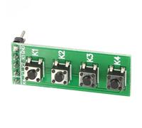 Hyuduo Module de Commutation à Bouton-poussoir Universel à 4 Touches, Panneau de Clavier Industriel Marche/arrêt pour Mini Platine de Prototypage AVR C51 MCU PLD CPU 12,7x33mm