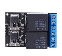 Hyuduo Module de Relais Autobloquant Bistable à 2 Canaux, Interrupteur à | DC 6-24 V, capacité de Charge 10 A, contrôlé par MCU, Installation Facile, pour L'automatisation Industrielle