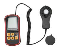 Hyuduo Numérique Luxmètre avec Température, Plage 200 000 LX | Luxmètre divisé portable, double affichage LCD, mode Min//Diff, stockage manuel automatique