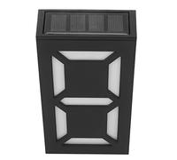 Hyuduo Numéro de Maison Solaire en ABS, Panneau d'adresse à énergie Solaire avec Panneau en Polysilicium, étanche IP55, éclairage 8 Heures, Modes RGBW pour Mur Extérieur, Porche de Jardin