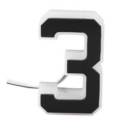 Hyuduo Numéro de Porte LED 3, Panneau D'adresse rétroéclairé Enfichable, PC ABS étanche IP44 pour Porte Résidentielle ou Devanture de Magasin