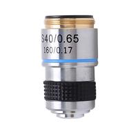 Hyuduo Objectif de Microscope Achromatique, Lentille de Microscope en Verre Optique en Alliage d'aluminium, Interface de 20 Mm, Vue Large de Champ d'imagerie Claire et Lumineuse pour