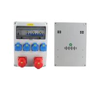 Hyuduo Panneau de Distribution d'énergie ABS de Boîte de Prise Industrielle avec 4 Prises à Deux Cœurs et 2 Prises à Cinq Cœurs Disjoncteur C16 C32 pour Usine d'atelier