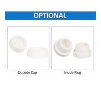 Hyuduo Pare-Chocs d'échelle de Piscine, Capuchons en Caoutchouc Blanc Durable pour échelles de Piscine Standard de 1,9 Pouces, Protège Le Revêtement et Les Murs en Vinyle, Facile à Installer pour