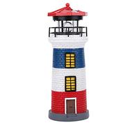 Hyuduo Phare Solaire avec LED Haute luminosité, Installation Facile, Chargement Automatique, pour Une Belle Décoration de Jardin (Rouge Bleu Blanc)