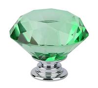 Hyuduo Poignée de Tirage pour Bouton de Tiroir en Verre Cristal de 40 Mm, Transparente et élégante en Forme de Diamant, Idéale pour le Remplacement d'une Armoire et d'un Placard ((701 Diamant A-40