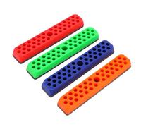 Hyuduo Porte-embout Hexagonal Magnétique Organisateur de Foret Magnétique Support de Douille 4 Pièces avec 168 Trous pour Forets 1/4 Po Boîte à Outils Chariot à Outils