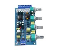 Hyuduo Préamplificateur, Carte de Module de Préamplificateur avec Contrôle du Volume des Basses Aigus pour Système Audio HiFi DC 12-25 V AC 9-18 V