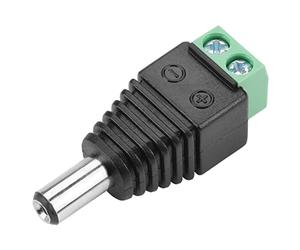 Hyuduo Prise d'alimentation CC, Connecteur Mâle 5,5 Mm X 2,1 Mm, Prise Jack d'alimentation ABS pour Caméra de Vidéosurveillance à Bande LED, 10 Adaptateurs de Borne CC avec Interface 220 V AC/DC