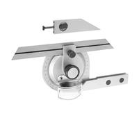 Hyuduo Rapporteur de Biseau Universel à 360 Degrés, Détecteur d'angle en Acier au Carbone avec Loupe pour des Mesures Internes Externes Précises dans la Menuiserie