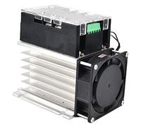 Hyuduo Régulateur de Tension SCR, Technologie à Semi-conducteurs, pour Contrôle de Tension monophasé avec Affichage LED pour Usage Industriel et Domestique (SSR-20WA-S avec radiateur)