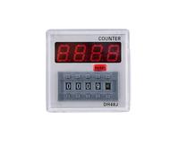 Hyuduo Relais de Compteur Numérique DH48J A avec Affichage LED 1-999900, Boîtier ABS 11 Broches pour Automatisation de Télécommande, Couvercle Transparent Transparent, Vitesse de Comptage 30