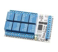 Hyuduo Relais Infrarouge 8 Canaux, Relais de Télécommande en Plastique 5 V 12 V avec Modes de Verrouillage Automatique à Retardement, Contrôle à Faible Impulsion, pour Projets de Bricolage Domotique