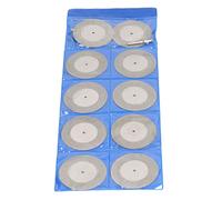 Hyuduo Roue de Coupe en Diamant, 16 Mm0,6 Pouces 16 Mm, Roues Coupées, Disque de Coupe Mince de 10pcs avec Roule de Ponçage Rond à Tige pour Pierre en Métal en Bois, Application Large et Taille (60