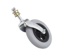 Hyuduo Roue de Remplacement pour Fauteuil Roulant Gris 6 Pouces Roue Avant en PU pour Fauteuil Roulant en Acier allié Conception Gonflable Avant Universelle pour les Utilisateurs de Intérieur