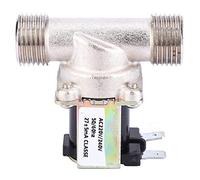 Hyuduo Salle D'électrovanne NC, AC220 / 240V G1 / 2 en Laiton électrique de Soupape d'eau Contrôle D'entrée, Commutation Sensible, Vanne Guidée, Système de Travail à Périodes