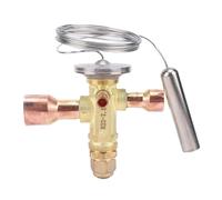 Hyuduo Soupape de Dilatation Thermostatique HVAC AC 27kW 7.5TR 5/8in Entrée 7/8in Sortie 1.5m Capillaire pour R22 R407C R404A R410A R32 avec la Conception de L'équilibre Externe soudé