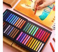 Hyuduo Sticks Pastels Secs Doux, 24/12/36/48 Couleurs Vibrantes Pasttels de Craie Set Facile pour les Fournitures de Peinture de Dessin Artistiques avec des Bâtons carrés. Express Works Délicats (24