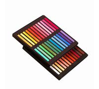 Hyuduo Sticks Pastels Secs Doux, 24/12/36/48 Couleurs Vibrantes Pasttels de Craie Set Facile pour les Fournitures de Peinture de Dessin Artistiques avec des Bâtons carrés. Express Works Délicats (48
