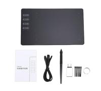 Hyuduo Tablette de Dessin Graphique, Tablette D'art Numérique avec 16384 Niveaux de Pression, Zone Active 195 X 122 Mm, 8 Touches de Raccourci, Stylet sans Batterie pour Win (P5)