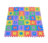 Hyuduo Tapis de Jeu en Mousse EVA, 36 Pièces de Chiffres et de Lettres, Tapis de Jeu en Mousse pour Enfants, Carreaux de Sol Emboîtables Doux et Légers pour Ramper, Apprendre et pour Les Enfants
