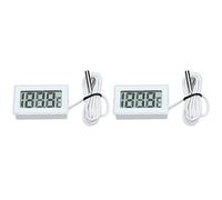 Hyuduo Thermomètre Numérique avec Sonde Réfrigérateur Congélateur Thermomètre Compteur de Température Numérique avec Sonde étanche de 1 M pour Incubateur Aquarium Imprimante 3D (blanc * 2)