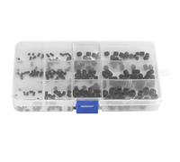 Hyuduo Vis Hexagonales 240 Pièces, Jeu de Vis sans Tête en Acier au Carbone avec Boîte de Rangement en Plastique, pour Meubles, Appareils de Bureau, Machines