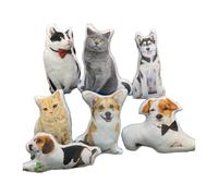 HYueaph Oreillers personnalisés pour animaux de compagnie, coussins de portrait d'animaux de compagnie, remplis de coton durable et doux pour créer une atmosphère pour les anniversaires d'animaux de