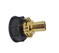 HYUETCX Tuyau Bibb Disjoncteur sous vide anti-siphon, raccord de plomberie, adaptateur de réservoir IBC, 1 pièce de réservoir IBC S60 x 6 raccords de réservoir d'eau IBC (bouchon + 1,9 m geka + valve