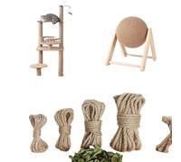 HYUIND Corde à gratter for Chat à Faire soi-même, Corde en Jute torsadée, Remplacement de l'arbre à Chat, Jouet à gratter for Chat for Cadre d'escalade intérieur, Corde de Liaison(8mm,10m)