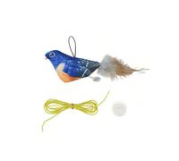 HYUIND Jouet for Chat en Forme d'oiseau à Plumes couineur de Couleur aléatoire - Jeu interactif et gazouillis for Chatons, Pas Besoin de Piles, idéal for Les Races(G)