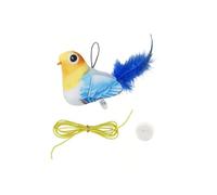 HYUIND Jouet for Chat en Forme d'oiseau à Plumes couineur de Couleur aléatoire - Jeu interactif et gazouillis for Chatons, Pas Besoin de Piles, idéal for Les Races(I)