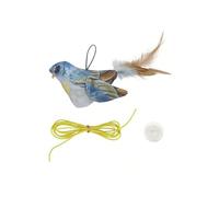 HYUIND Jouet for Chat en Forme d'oiseau à Plumes couineur de Couleur aléatoire - Jeu interactif et gazouillis for Chatons, Pas Besoin de Piles, idéal for Les Races(E)
