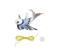 HYUIND Jouet for Chat en Forme d'oiseau à Plumes couineur de Couleur aléatoire - Jeu interactif et gazouillis for Chatons, Pas Besoin de Piles, idéal for Les Races(D)
