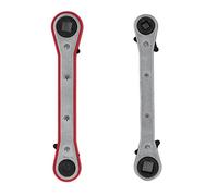 HYUMTODE 2 pièces Clé à cliquet double extrémité carrée en acier à haute teneur en carbone, ensemble d'outils 4 en 1 pour clés de service adaptées aux dimensions 1/4 pouce, 3/8 pouce, 3/16