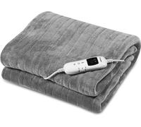 Hyundai Couverture chauffante HYUCCH130 I 6 niveaux de chauffage I Température de 30-45°C I 120W I Minuterie I Télécommande avec écran I Câble électrique de 2,2m