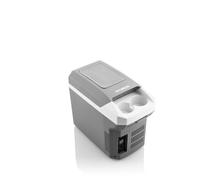 HYUNDAI ELECTRONICS MC08 Mini glacière avec fonction chauffante I 8 l I 12 V I Ports USB I Silencieux (35 dB) I Antidérapant I Pour camping et voyage I Gris